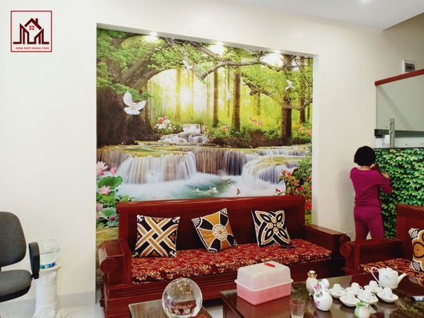 Thi công tranh dán tường 3d tại Lào Cai