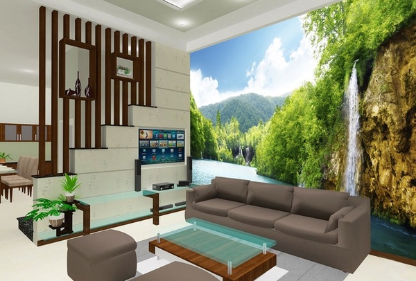 Tranh dán tường phong cảnh ở Lào Cai