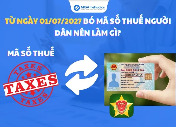 Cách thực hiện việc cập nhật mã số thuế cá nhân thành số định danh