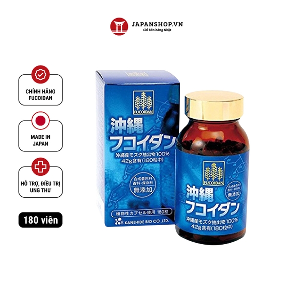 Tảo hỗ trợ phòng ngừa ung thư Fucoidan xanh 180v JAPANSHOP.VN