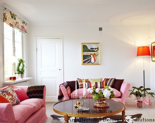 Hồng – sắc màu không thể bỏ lỡ cho không gian phòng khách