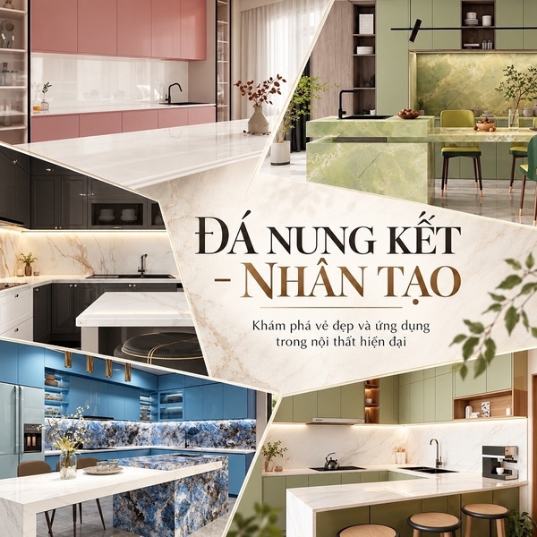Khám Phá Đá Nung Kết Và Đá Nhân Tạo Trong Thiết Kế Nội Thất Hiện Đại