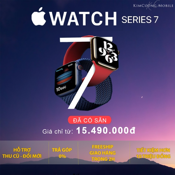 Hãy xem qua màu sắc của Apple Watch S7 Tại Kim Cương Mobile: Trẻ có, sang cũng có