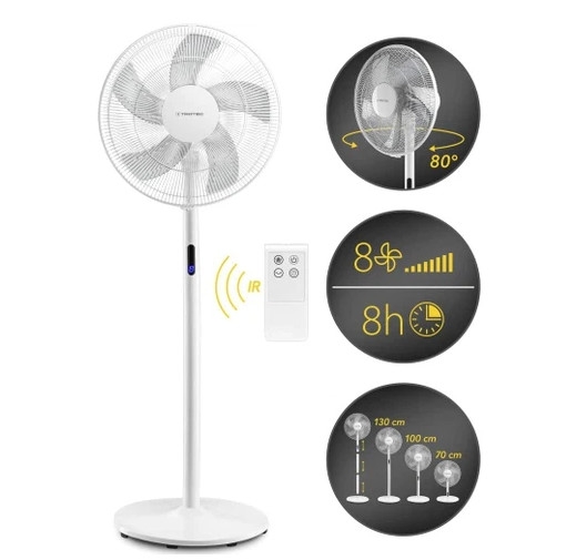 TROTEC Tischventilator TVE 9 inkl. Oszillation ( 23cm / 30 W) Luftkühler 2 Gebl