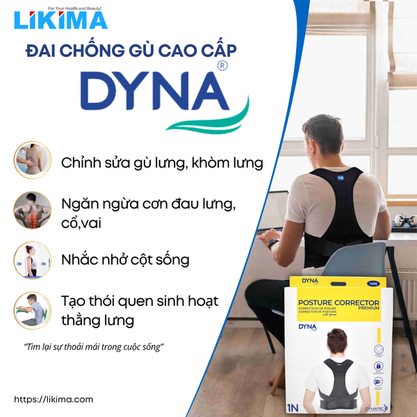 Đai chống gù lưng cao cấp Dyna - 1456 Likima