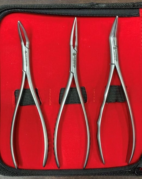 Bộ 3 kìm nhổ chân răng hàm trên và hàm dưới - 1154-1156 Likima
