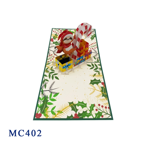 Christmas Sloth Pop Up Card