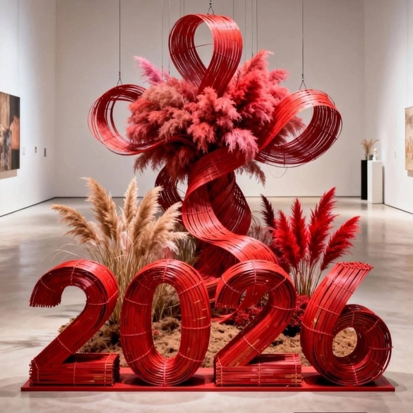 Natural bamboo strips Colorful - dyed options for weaving and decoration.