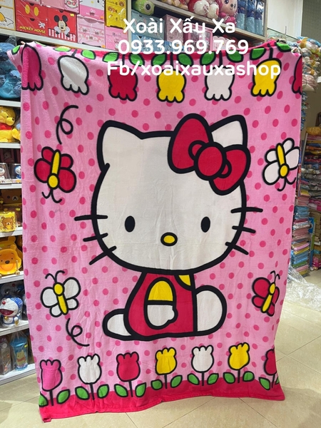 MỀN BÔNG HOẠT HÌNH HELLO KITTY (2m*1m60cm)