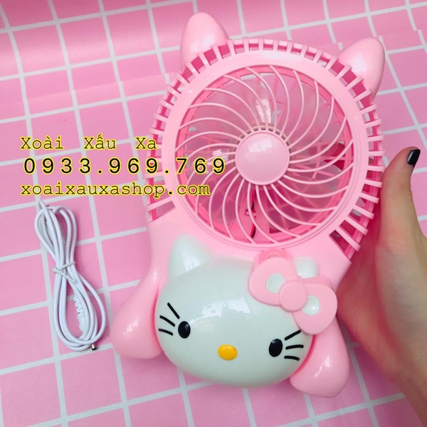 QUẠT SẠC USB KITTY