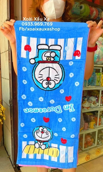 Khăn hoạt hình melody, doraemon (60*30cm)