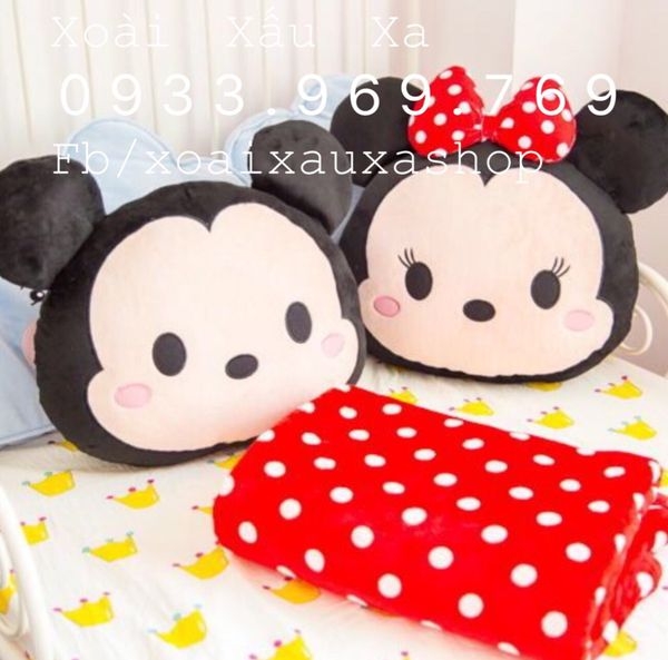 BỘ MỀN GỐI 2TRONG1 MCIKEY- MINNIE MOUSE