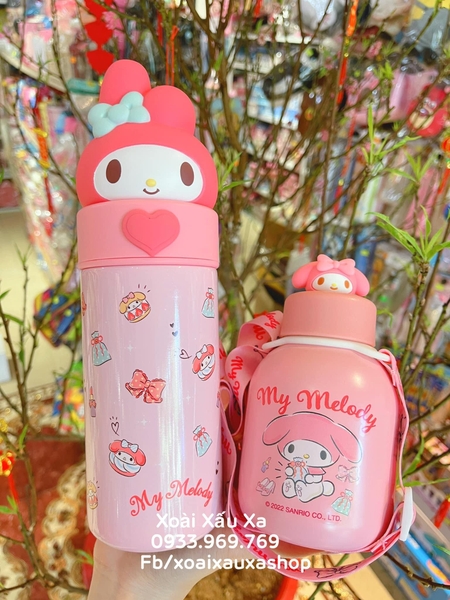 Bình nước giữ nhiệt nóng lạnh thỏ My Melody