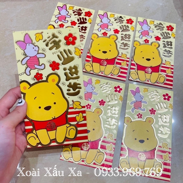 BAO LÌ XÌ HOẠT HÌNH STITCH-POOH-SPONGEBOB