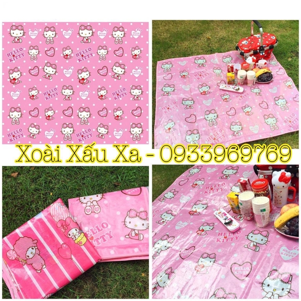 Tấm trải picnic Hello Kitty - MELODY ( 1m2 * 1m )