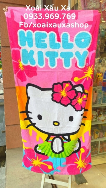 KHĂN TẮM HELLO KITTY 1m40* 70cm