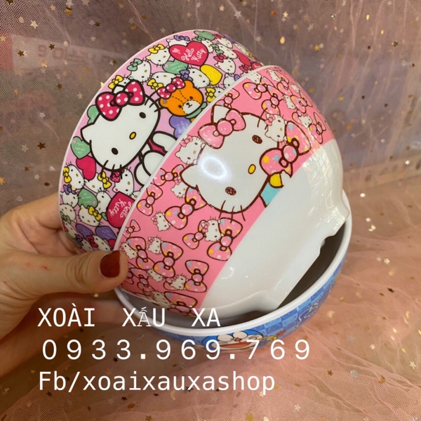 TÔ NHỰA SIZE VỪA KITTY, ĐORAEMON