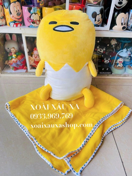 GỐI MỀN 2in1 GẤU BÔNG TRỨNG LƯỜI GUDETAMA