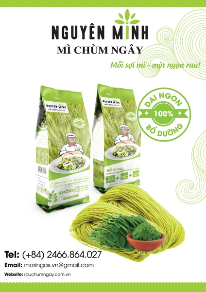 Cuốn chùm ngây - Cách làm mì chùm ngây