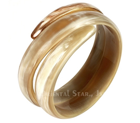 Horn bangle bracelet