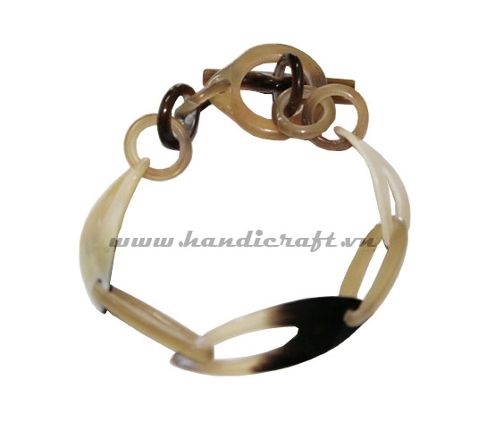 Horn chain bangle bracelet