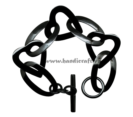 Horn chain bangle bracelet