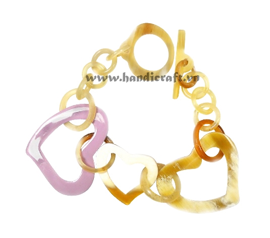 Horn & lacquer bangle bracelet