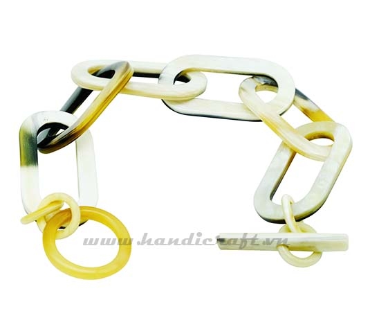 Horn circle bangle bracelet