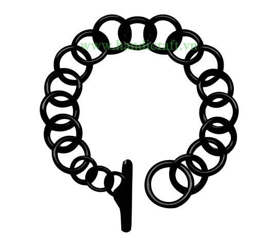 Horn circle bangle bracelet