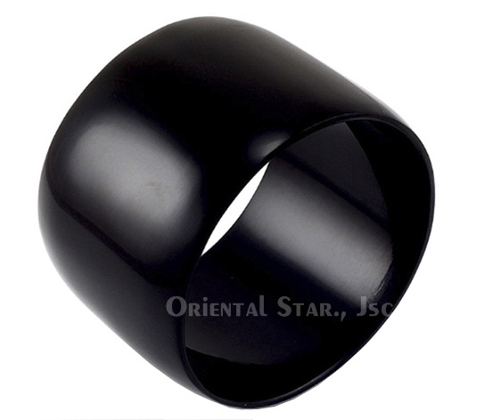 Black horn bangle bracelet