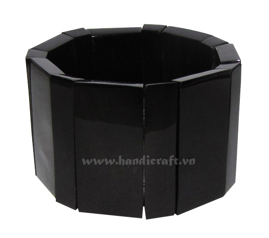 Black horn bangle bracelet