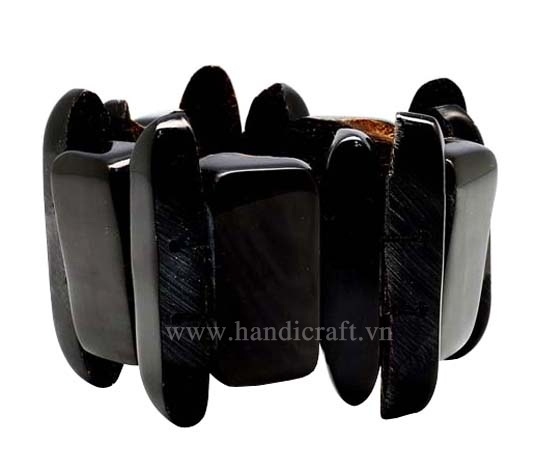 Black horn bangle bracelet