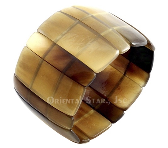 Brown horn bangle bracelet