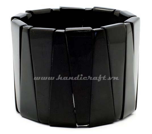 Black horn bangle bracelet