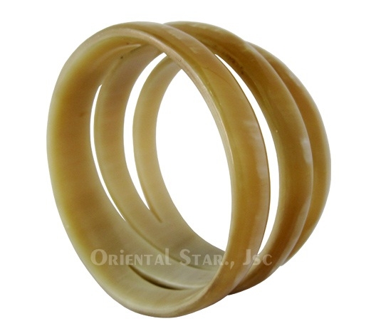 Natural carved horn bangle bracelet