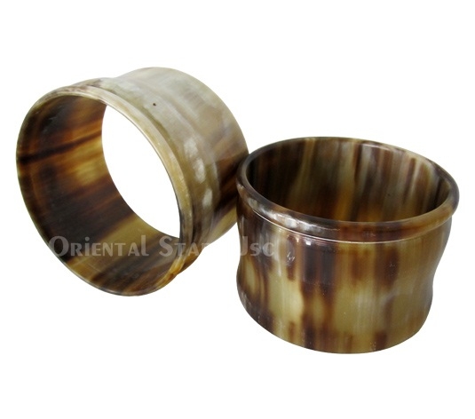 Dark horn bangle bracelet