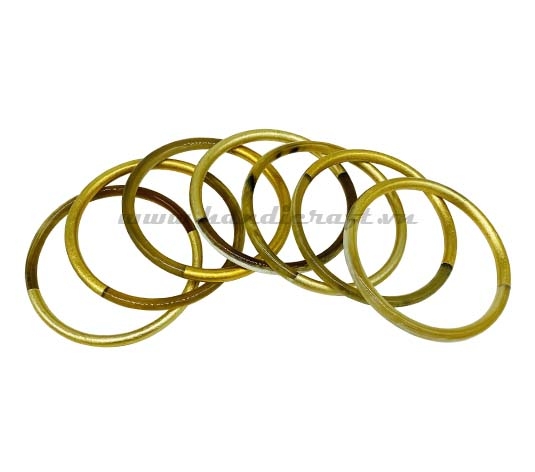 Horn & lacquer bangle bracelet set
