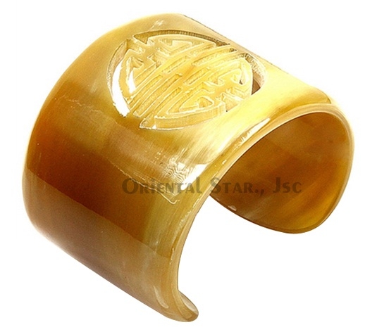 Natural horn cuff bracelet