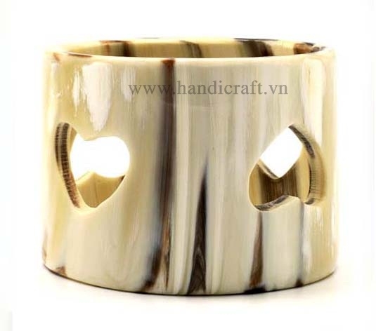 Natural carved horn bangle bracelet