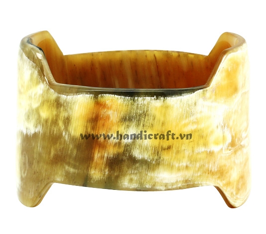 Natural carved horn bangle bracelet