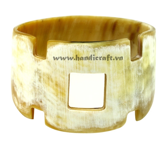 Natural carved horn bangle bracelet