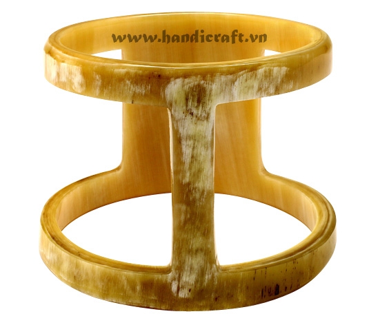 Natural carved horn bangle bracelet