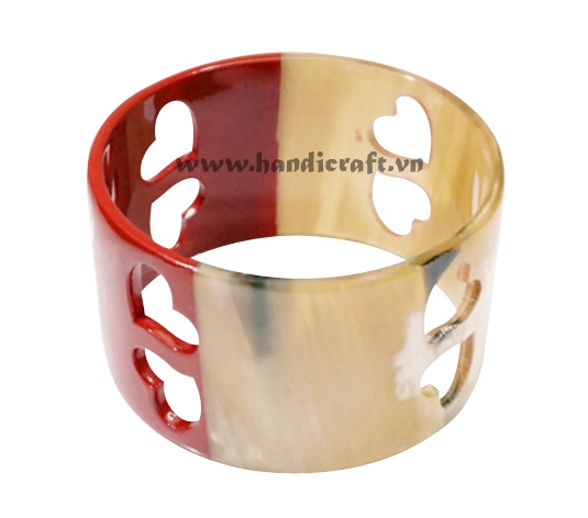 Horn & lacquer bangle bracelet