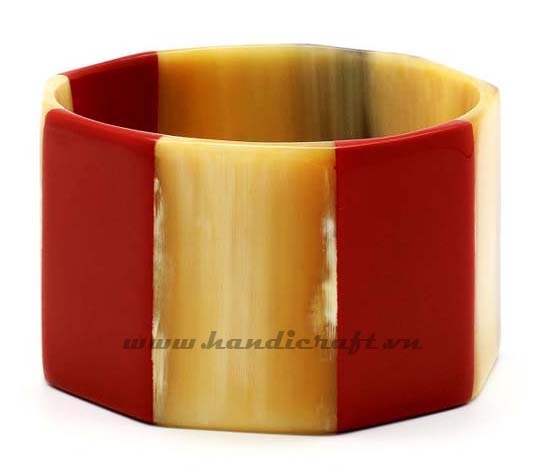 Horn & lacquer bangle bracelet