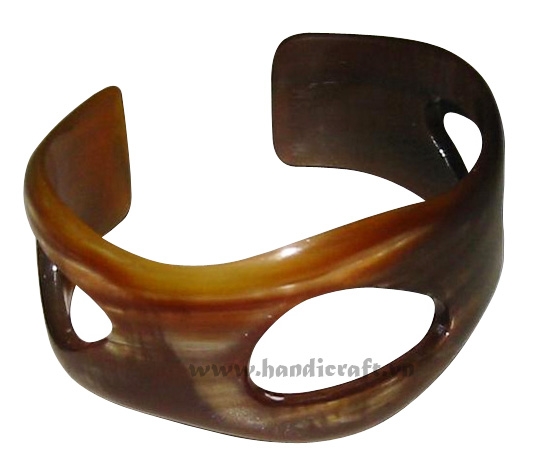 Brown horn cuff bracelet