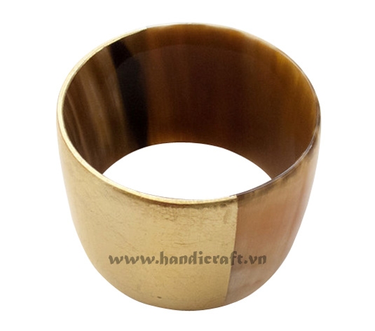 Horn & lacquer bangle bracelet