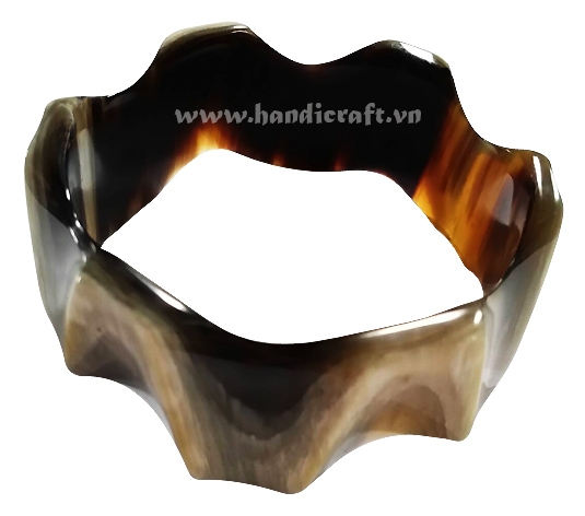 Dark horn bangle bracelet