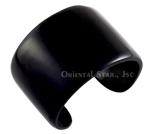 Black horn cuff bracelet