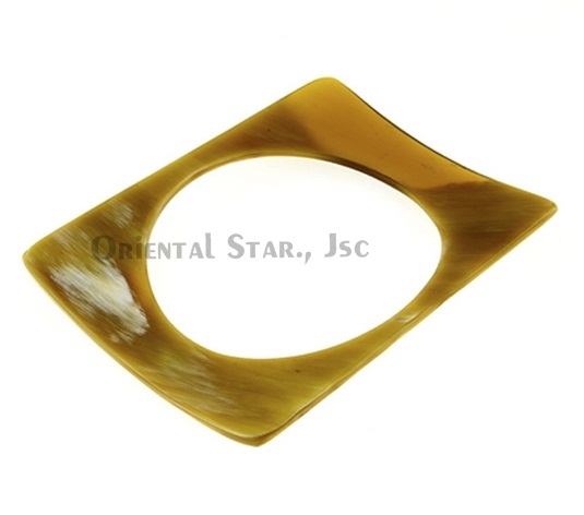 Natural flat horn bangle bracelet