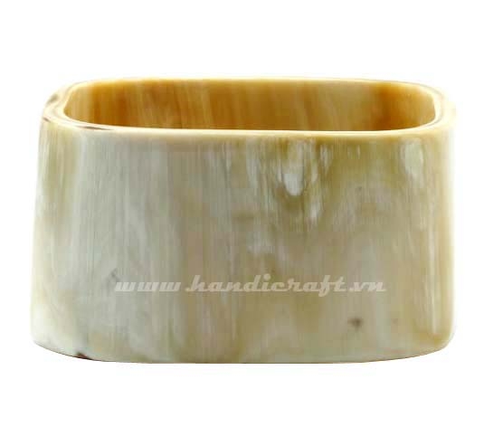 Square natural horn bangle bracelet